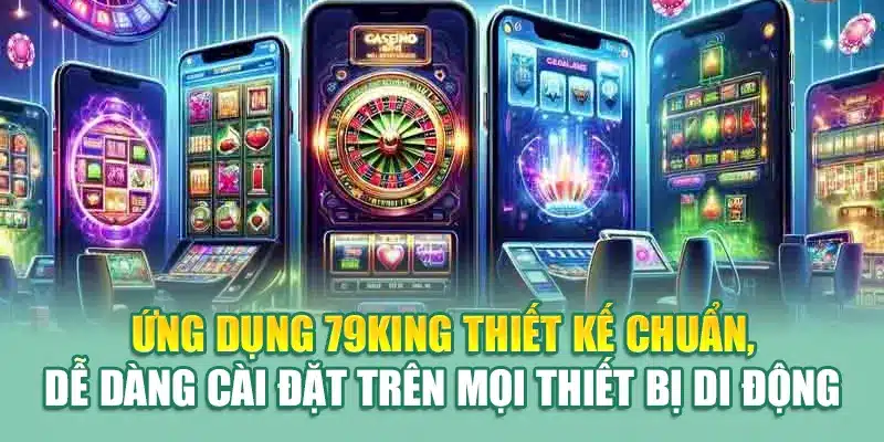 Ứng dụng 79King thiết kế chuẩn, dễ dàng cài đặt trên mọi thiết bị di động